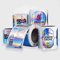 Étiquettes en Rouleau Adhésives de Luxe Imperméables pour Bouteilles, pour Aliments et Cosmétiques, avec Logo Personnalisé