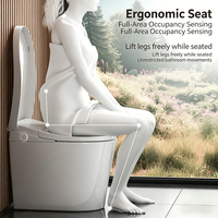 NMD CUPC 110V Norme américaine WC intelligent allongé avec siphon en S, installation encastrée 12 pouces, couvercle à ouverture automatique, chasse d'eau automatique, bidet intégré, vente en gros