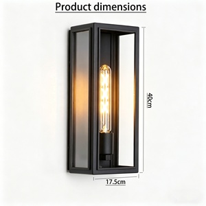 Lámpara de Pared Exterior Moderna y Minimalista E14, Luminaria de Pared LED para Exteriores, Lámpara de Jardín de Metal - Product Image 3