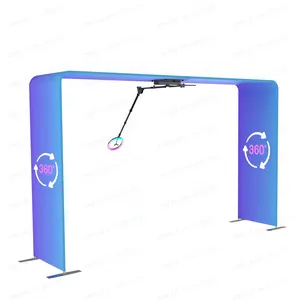 360 Overhead Spinner 360 Video Booth Rgb Ring Licht Selfie 360 Graden Foto Kiosk Booth Voor Bruiloft Feest Slow Motion Video