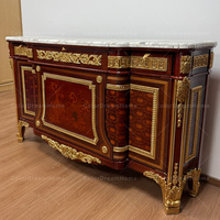 Meubles français Vintage Luxe Rococo Antique Entrée Décor Bois Massif Rangement Console Cabinet