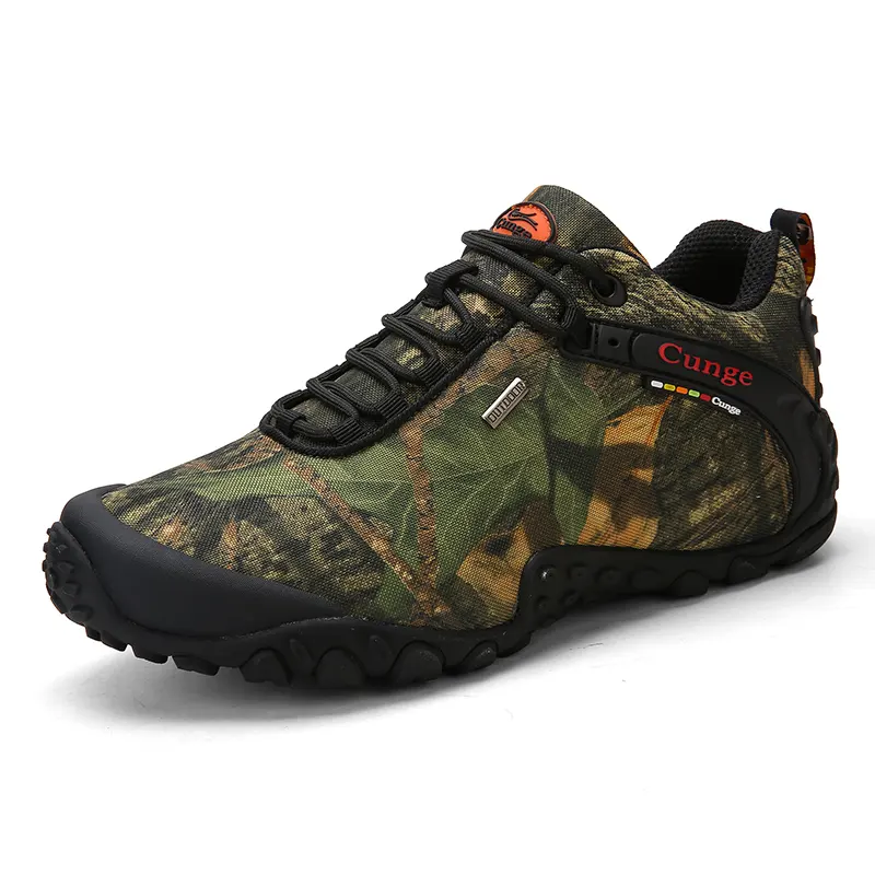 New Hot Sale 6 inches Hunting Camo fabric boots Waterproof Hiking Outdoor shoes Mens and Women's boots