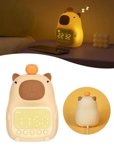 Réveil veilleuse Capybara Kawaii avec minuterie d'arrêt automatique intégrée, adorable ornement pour la décoration de chambre d'enfant et cadeau de fêtes - Product Image 6