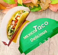 Boîte à tacos dégradable en matériaux recyclés Bac à papier avec logo imprimé personnalisé à emporter pour emballage de fast-food