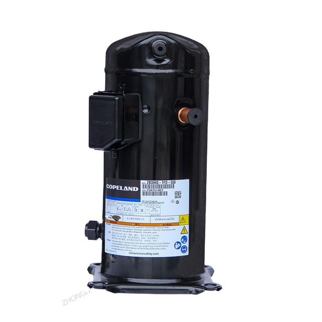Factory Supply 5HP ZB38KQE-TFD-524 Copeland Genuine Refrigeration Compressor Metal Copper Construction Higher Efficiency Lower