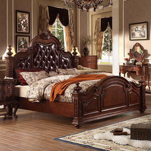 Lit King-size Royal Personnalisable Inclinable en Bois MDF, Ensemble de Chambre Antique pour Maison, Appartement, Hôtel ou Villa avec Rangement - Product Image 2