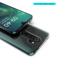 Coque en TPU pour Xiaomi Redmi Note 8 Pro, étui de téléphone Transparent Ultra mince et souple avec coque transparente