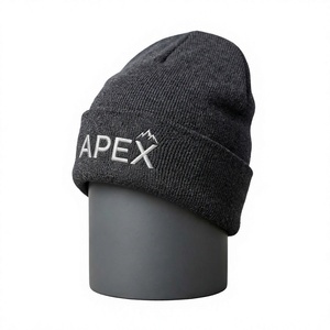 Men's Black Beanie Hat Knit Cuffed <b>Winter</b> <b>Cap</b> Streetwear Unisex Custom Logo Wholesale Fashion - Product Image 1