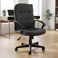 Chaise de bureau en tissu pour réunions et conférences, réglable en hauteur, pivotante, ergonomique, chaise de direction