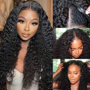 Vendeurs de cheveux en gros Perruque en partie en V Futura Fibre brute <span class=keywords><strong>Ghost</strong></span> <span class=keywords><strong>Bond</strong></span> 200 Densité Perruques vietnamiennes sans colle Adhésif prédécoupé préplumé - Product Image 5