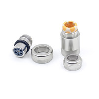 Vannes servo proportionnelles 4 et 7 broches, connecteur de câble C14 femelle tout métal avec prise 6 + PE