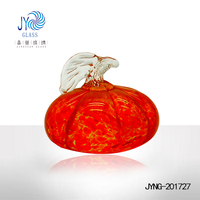Hand geblasenes Glas Handwerk-Kürbis förmige Halloween Tisch dekoration Tiere Laterne für Thanksgiving Dekorationen oder Spielzeug