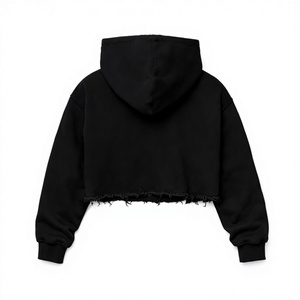 Custom Luxury <b>Black</b> Hooded <b>Zip</b> Sweatshirt Oversized Customized Colors Casual French Terry Winter Unisex 100% Cotton <b>hoodies</b> - Product Image 2