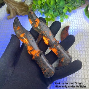 Cuchillo de Obsidiana de Cristal Natural Tallado a Mano al por Mayor, Modelo de Espada Malaya, Decoración Única de Estilo Feng Shui, Regalo - Product Image 4