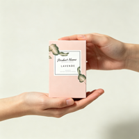 Boîte à savon portable en matériaux recyclés avec fenêtre, impression sérigraphique, revêtement UV, finition mate scintillante pour emballage cadeau