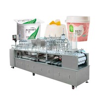 Offre Spéciale usine prix automatique yaourt pouding gelée crème glacée tasse remplissage scellage étiquetage Machine d'emballage