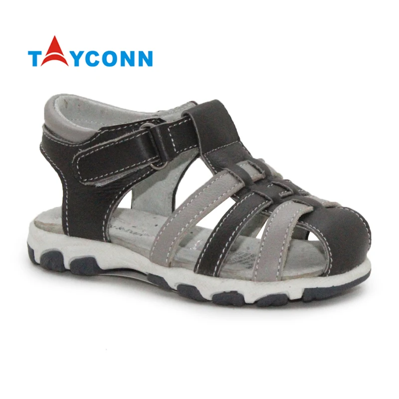 New Design Flat Fashion Leather Fisherman Sandal for Boys