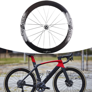 Jeu de roues de vélo de route <span class=keywords><strong>Ferei</strong></span> S Series 700c, roues à rayons T700, légères, jante arrière en carbone intégral, 50 mm, 20h, frein à disque, brillant - Product Image 1