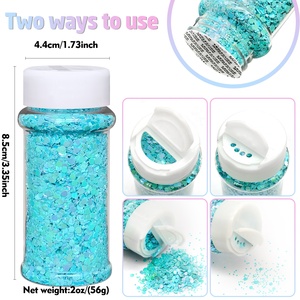 Glitter Chunky para Manualidades al por Mayor desde Almacén <span class=keywords><strong>de</strong></span> EE. UU., Sin Glitter Fino, 12 Unidades <span class=keywords><strong>de</strong></span> Envases <span class=keywords><strong>de</strong></span> 2oz, Glitter <span class=keywords><strong>de</strong></span> Primavera para Resina y Decoración DIY - Product Image 5