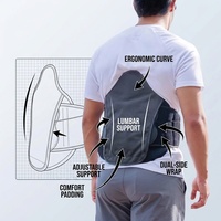 Ceinture de soutien lombaire ergonomique à profil bas avec système de poulie, support de taille respirant pour les employés de bureau