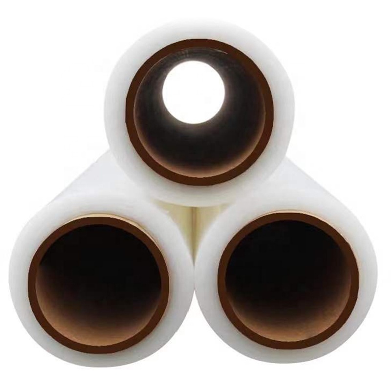 100 Raw Material 12 15 17 20 Micron 80 Gauge Plastic Wrap Lldpe Jumbo Roll Stretch Film Manufacturer Stretch Film Jumbo Roll
