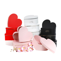 Aierflorist - Ensemble de 3 boîtes à fleurs carrées de haute qualité, en papier artistique verni, recyclables, boîtes de luxe pour l'emballage de fêtes