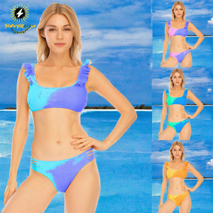 Nuovo costume da bagno personalizzato stile stile stile due pezzi da bagno donna Bikini con stampa modello Sexy <span class=keywords><strong>abbigliamento</strong></span> da spiaggia - Product Image 3