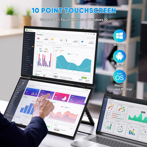 Tất Cả Trong Một 15.6 Inch Ba Gấp Màn Hình FHD 1080P 10 Điểm IPS Màn Hình Cảm Ứng Hiển Thị HDR 60Hz Tốc Độ Làm Mới Tùy Chỉnh Vỏ Cho PC - Product Image 3