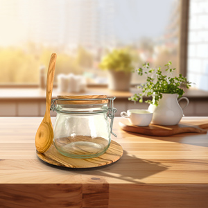 Posavasos de madera de olivo Posavasos de madera redondo para café Té Posavasos de madera para bebida - Product Image 6