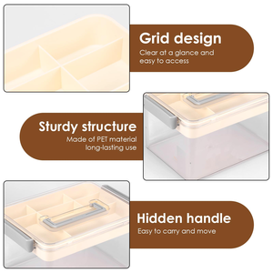 Multi-layer Rectangle Medicine <b>Box</b> Home Use Large-Capacity Portable Transparent PET Sealed Divided Storage <b>Box</b> - Product Image 2