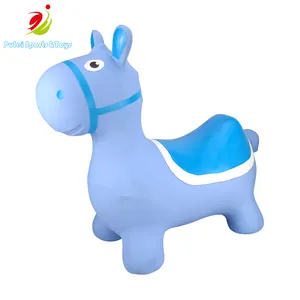 Pulei gonfiabile saltando cavallo cavallo giocattolo in PVC cavallo gonfiabile giocattolo per bambini