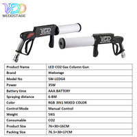 Pistola de CO2 WEDOSTAGE con Control Manual LED, Alcance de Pulverización de 6-8 Metros, Batería AAA, Cañón de Confeti Multicolor para Fiestas y Eventos
