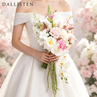 Bouquet de mariage artificiel, orchidée, rose, hortensia, fleurs de mariée, bouquet en cascade pour la mariée, décoration de cérémonie de mariage