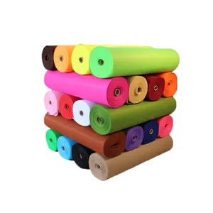 Colorful Felt Supplier Needle Punched Polyester Felt Fabric Craft Nonwoven Hard Felt Fabric Rolls For Car Interi