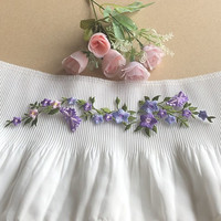 Patchs en PVC à broder irréguliers avec motif floral
