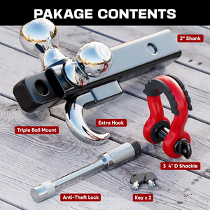Tham vọng Trailer Hitch Tri-Ball gắn kết với móc & pin & xoay Tow còng dưới với 1-7/8-in,2-in,2-5/16-in Hitch bóng - Product Image 6