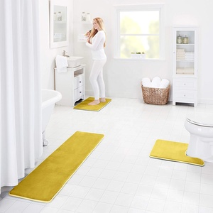 Fmt hấp thụ nước Thảm Tắm Bộ nhớ bọt Thảm phòng tắm với gỗ tre TPE Vật liệu in mô hình cho hộ gia đình sử dụng - Product Image 4