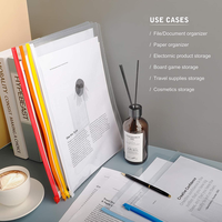 Enveloppes en plastique Poly à fermeture éclair, 100 pièces, format A4, sac à documents transparent avec étiquette