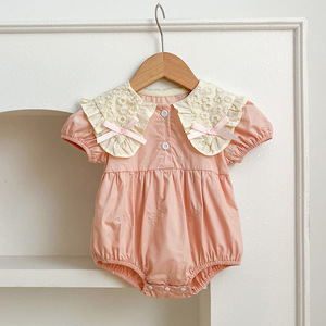 <span class=keywords><strong>Vestito</strong></span> Estivo in Cotone Stile Coreano 2026 <span class=keywords><strong>con</strong></span> Stampa, Maniche Corte, Ricamo e Colletto a Farfalla per Bambine e Sorelline - Product Image 3