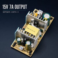 Alimentation à découpage régulée personnalisée 15V 7A 105W, entrée 110-240V, efficacité 95%, pour amplificateur audio, moniteur de studio, POS