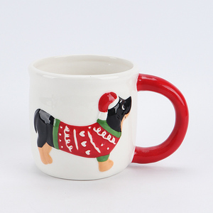 Porte-serviettes en céramique Teckel de Noël, support en papier motif chien mignon en <span class=keywords><strong>pull</strong></span> moche, décoration de table festive pour les fêtes, cadeau, 1 pièce - Product Image 5