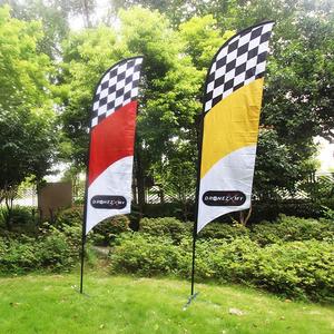 MOQ bajo Bandera de playa Publicidad Bandera al aire libre Diseñ<span class=keywords><strong>o</strong></span> libre Pluma Lavado de autos Teardrop Flag Pole - Product Image 2