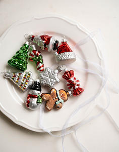 Boîte d'ornements de pendentif en verre d'arbre de Noël célébrer la suspension pour les décorations de fête de fête - Product Image 4