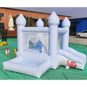 <span class=keywords><strong>Mini</strong></span> castillo inflable azul pastel con tobogán y piscina de pelotas para niños pequeños, para usar en interiores y exteriores, ideal para fiestas de cumpleaños y eventos. - Product Image 4