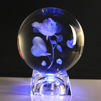 Lámparas Nocturnas LED Personalizadas de 60MM con Sistema Solar Grabado en 3D, Bola de Cristal y Globo Decorativo para el Hogar con Estampado Animal, para Regalo de Boda