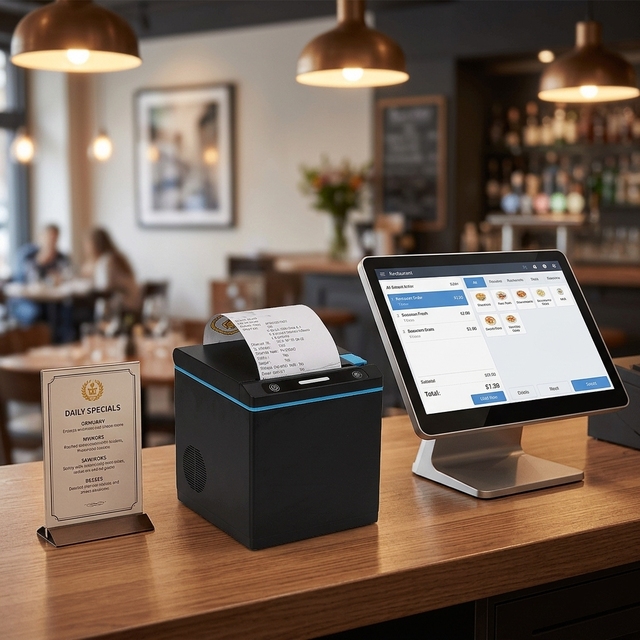 80mm Thermal Receipt Printer 300MM/S Fast Desktop MQTT Cloud Printer with USB LAN WIFI BT Interface for Retail Store