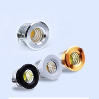 Mini Projecteur LED Encastrable 1W, Argent Aluminium, Plafonnier pour Armoire, Hôtel, Entrepôt, AC85-265V, 2700K, IP20, CE, 50000 Heures, 2 Ans