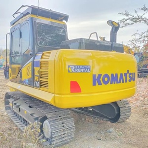 Excavadora de cadenas Komatsu PC110 usada, eficiente y de bajo consumo, de 11 toneladas, con cucharón de 0.48m y 66kw de potencia, para la colocación de tuberías, importada de Japón. - Product Image 2