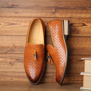Chaussures Oxford en cuir véritable imperméables pour hommes, fabriquées à la main, pour mariage, formelles, décontractées, antidérapantes, avec boucles et sangles en caoutchouc - Product Image 6