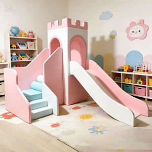 Équipement de terrain de jeu intérieur personnalisé pour enfants, couleurs vives, maisonnette de jeu pour enfants, ensemble de jeux souples avec toboggan pour crèche - Product Image 1